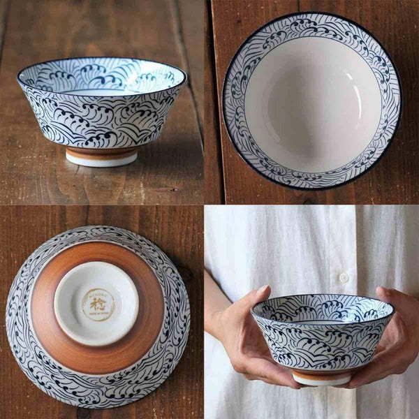 JUJU Japanese Mino Ware Donburi Bowl 5.9" (15 cm) –, Made in Japan Ceramic Serving Bowl