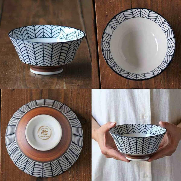 JUJU Japanese Mino Ware Donburi Bowl 5.9" (15 cm) –, Made in Japan Ceramic Serving Bowl