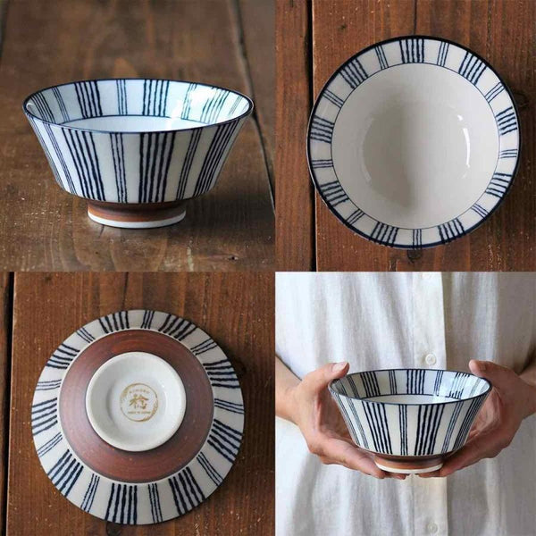 JUJU Japanese Mino Ware Donburi Bowl 5.9" (15 cm) –, Made in Japan Ceramic Serving Bowl