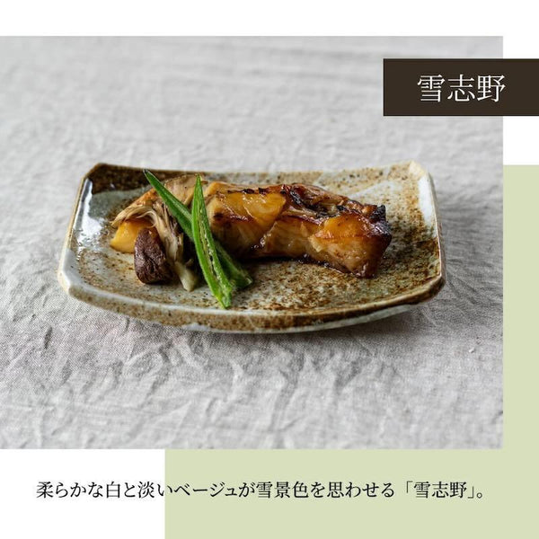 Japanese Mino Ware Sushil Plate 7.3" – Made in Japan, 3 Designs, Rectangular Dinner Plate for Sashimi, Grilled Fish & Appetizers