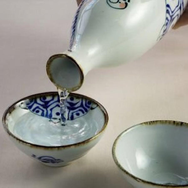 Crane & Turtle Series Hand-Painted Crane Sake Cup 50ml (1.7 fl oz) – Hasami Ware, Made in Japan Drinkware