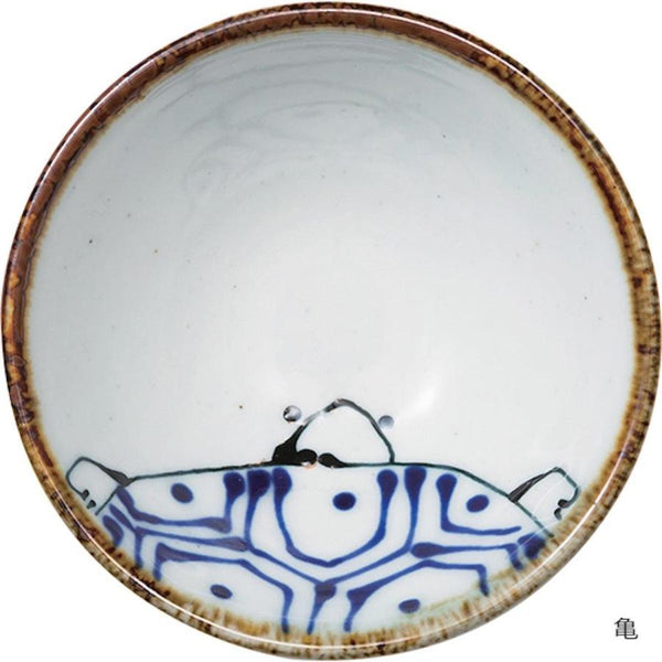 Crane & Turtle Series Hand-Painted Turtle Sake Cup 50ml (1.7 fl oz) – Hasami Ware, Made in Japan Drinkware