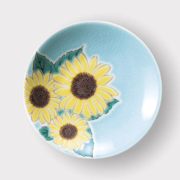 Kutani Ware Four Seasons Flower Mini Plate Set, 5-Piece Japanese Porcelain Small Plates, Made in Japan