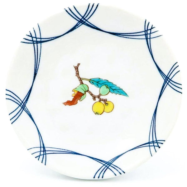 Kutani Ware Fruit Design Small Plate Set, 5-Piece – Made in Japan