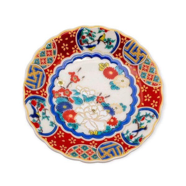 Kutani Ware Japanese Chrysanthemum Mini Plate Set of 5 – Traditional Designs, Made in Japan