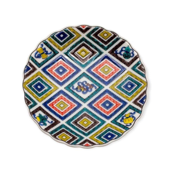 Kutani Ware Japanese Chrysanthemum Mini Plate Set of 5 – Traditional Designs, Made in Japan