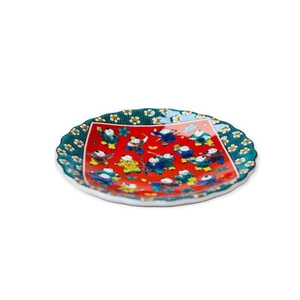 Kutani Ware Japanese Chrysanthemum Mini Plate Set of 5 – Traditional Designs, Made in Japan