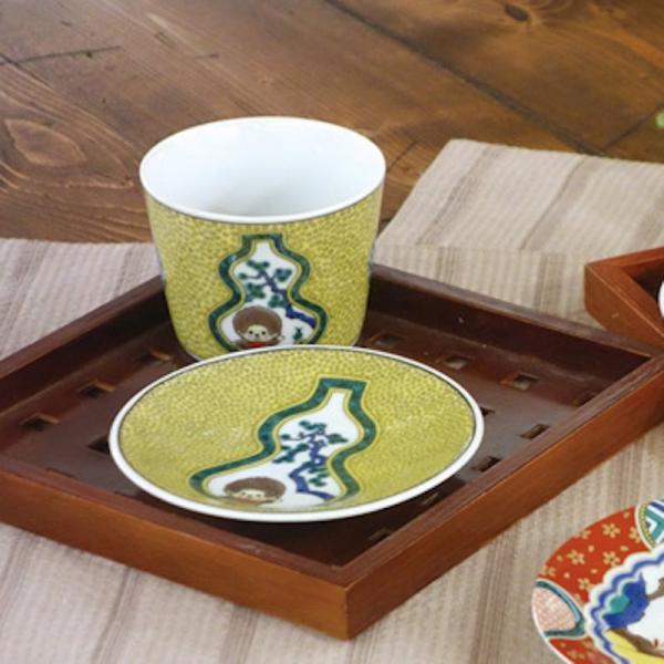 九谷焼 小皿 おしゃれ 12cm モンチッチ 食器 和食器 日本製 かわいい 猿