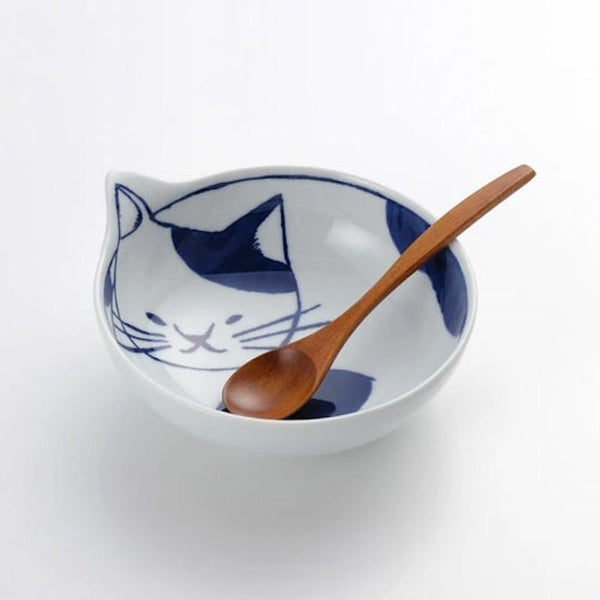 Neco Cat Bowl 14cm Choose from 4 Designs, Made in Japan, Hasami Ware Porcelain