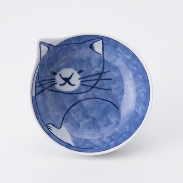 Neco Cat Bowl Set of 4 Bowls 14cm, Made in Japan, Hasami Ware Porcelain