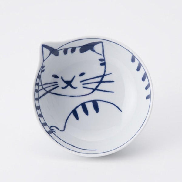 Neco Cat Bowl Set of 4 Bowls 14cm, Made in Japan, Hasami Ware Porcelain