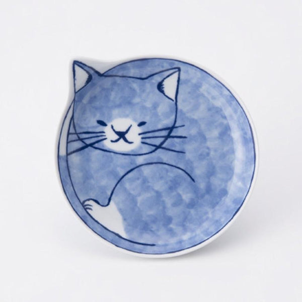 Neco Cat Plate 14cm Choose from 4 Designs, Made in Japan, Hasami Ware Porcelain