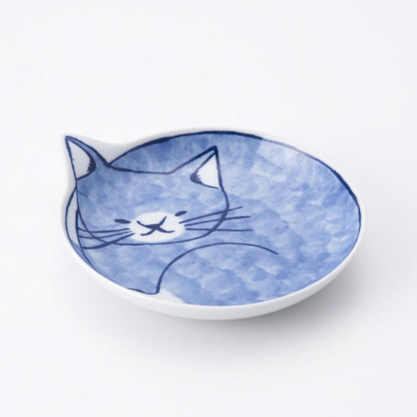Neco Cat Plate 14cm Choose from 4 Designs, Made in Japan, Hasami Ware Porcelain