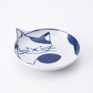 Cat Plate Set of 5 Plates ‘Neco’ Ishimaru Hasami Ware (14cm)