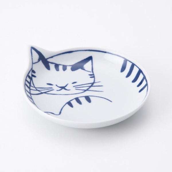 Neco Cat Plate 14cm Choose from 4 Designs, Made in Japan, Hasami Ware Porcelain