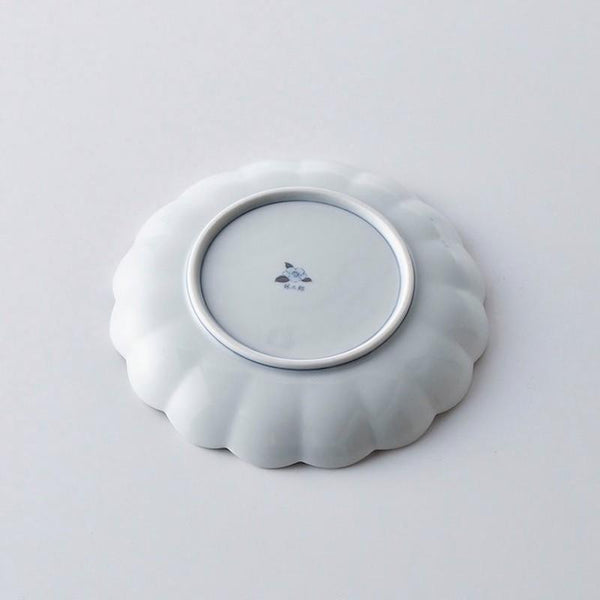 Ransei Hasami Ware Blue & Silver Shonzui Side Plate 16cm (6.3 in) – Handmade Japanese Porcelain Dish, Made in Japan