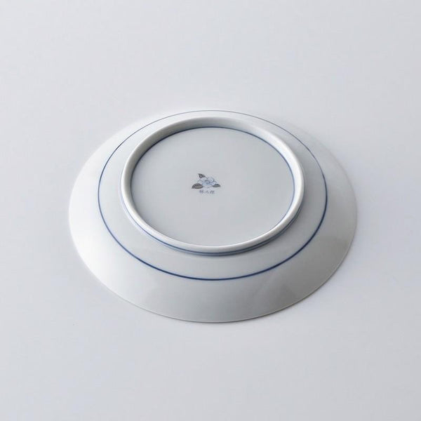 Ransei Hasami Ware Kosometsu Ginka Side Plate 18.5cm (7.3 in) – Blue Silver Handmade Japanese Porcelain