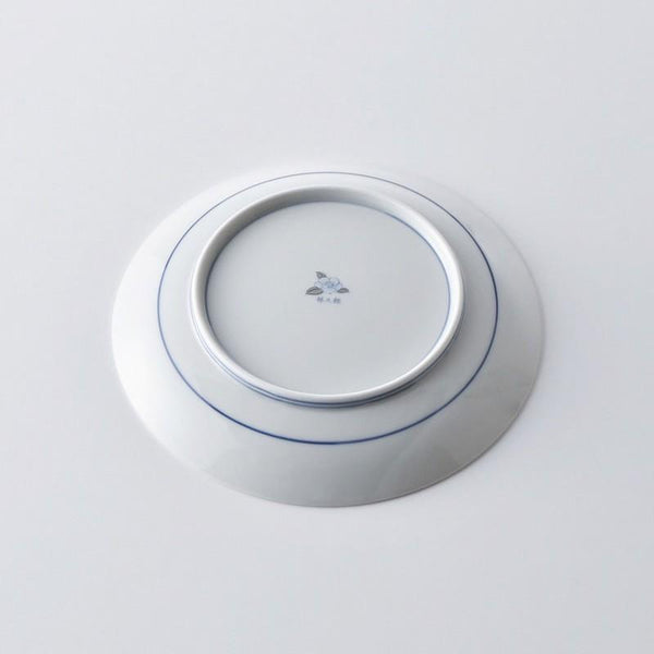 Ransei Hasami Ware Yōraku Ginsai Blue & Silver Plate 18.5cm (7.3 in) – Handmade, Made in Japan