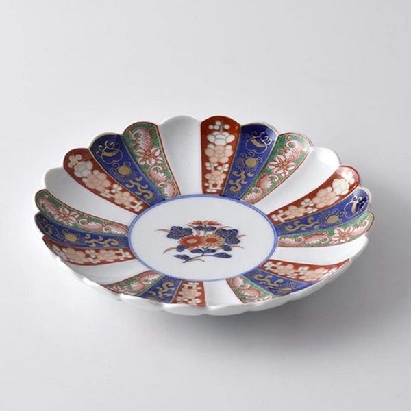 Hasami Ware Chrysanthemum Dinner Plate 19.3cm (7.6"), Made in Japan
