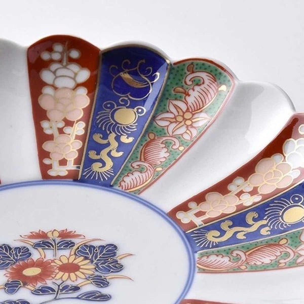 Hasami Ware Chrysanthemum Dinner Plate 19.3cm (7.6"), Made in Japan