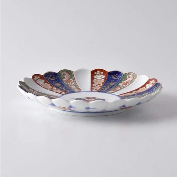 Hasami Ware Chrysanthemum Dinner Plate 19.3cm (7.6"), Made in Japan