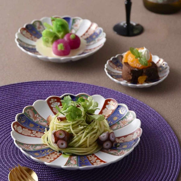 Hasami Ware Chrysanthemum Side Plate 15.8cm (6.2"), Made in Japan