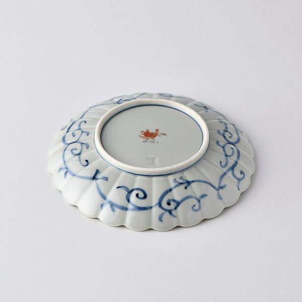 Hasami Ware Sakura Blossom Dessert Plate 15.8cm (6.2 in) – Green Handmade Japanese Porcelain Plate, Rinkuro Kiln, Made in Japan