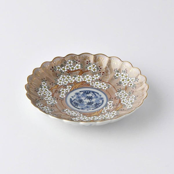 Hasami Ware Sakura Blossom Dessert Plate 15.8cm (6.2 in) – Red Handmade Japanese Porcelain Plate, Rinkuro Kiln, Made in Japan