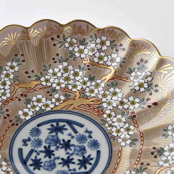 Hasami Ware Sakura Blossom Dinner Plate 19cm (7.5 in) – Red Handmade Japanese Porcelain Plate, Rinkuro Kiln, Made in Japan