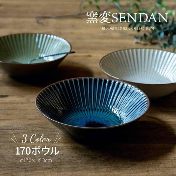 SENDAN Salad Bowl 17cm - Made in Japan, Mino Ware