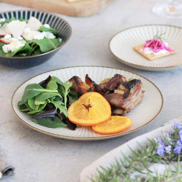 SENDAN Dinner Plate 23.5cm - Made in Japan, Mino Ware
