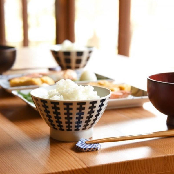 Swatch Rice Bowl in 7 Designs, Made in Japan, Hasami Ware Porcelain