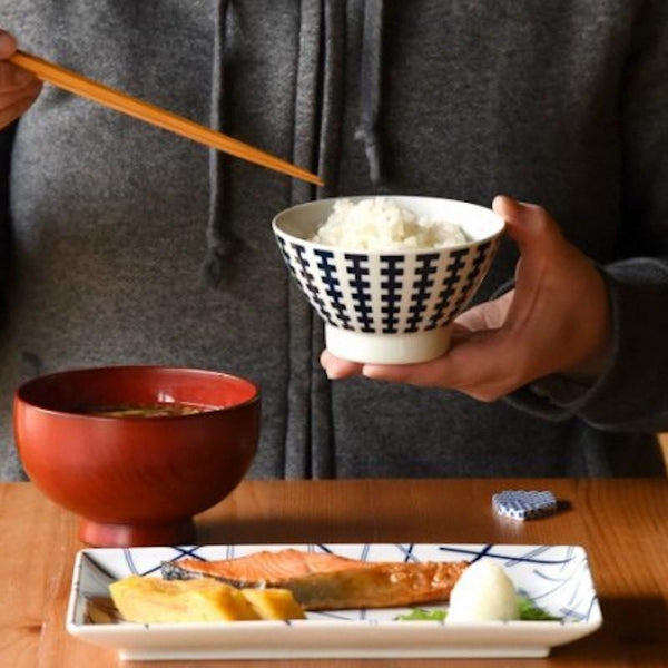 Swatch Rice Bowl in 7 Designs, Made in Japan, Hasami Ware Porcelain