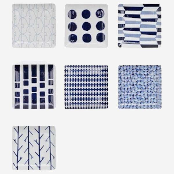 Swatch Square Plate in 7 Designs - Made in Japan, Hasami Ware