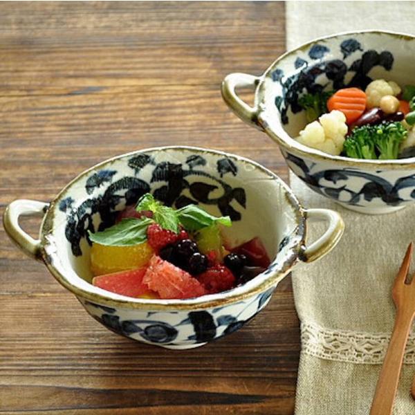 たこ唐草 手書きたこ唐草 両手付き スープカップ おしゃれ 美濃焼 日本製 和食器