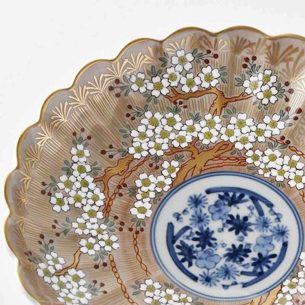 Hasami Ware Sakura Blossom Dessert Plate 15.8cm (6.2 in) – Red Handmade Japanese Porcelain Plate, Rinkuro Kiln, Made in Japan