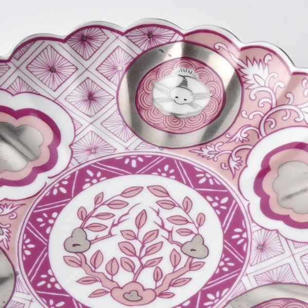 Hasami Ware Scalloped Porcelain Plate – Kotohogu Ko-Imari Style, 19cm (7.5"), Made in Japan