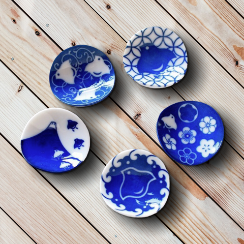 Mino Ware Bird Chopsticks Rest - Set of all 5 designs