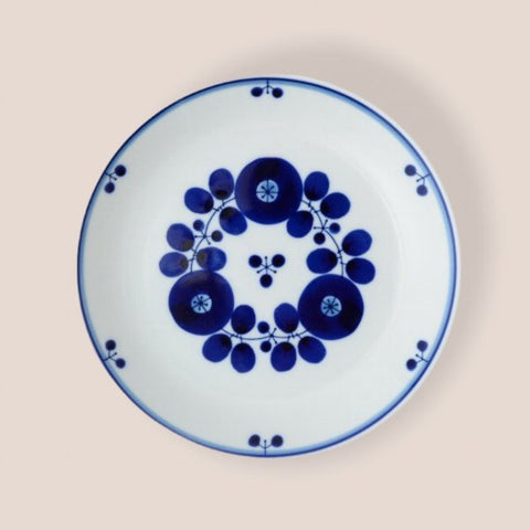 Flower Plate (Small) Bloom ‘Bouquet’ Hakusan Ware (16.5cm)