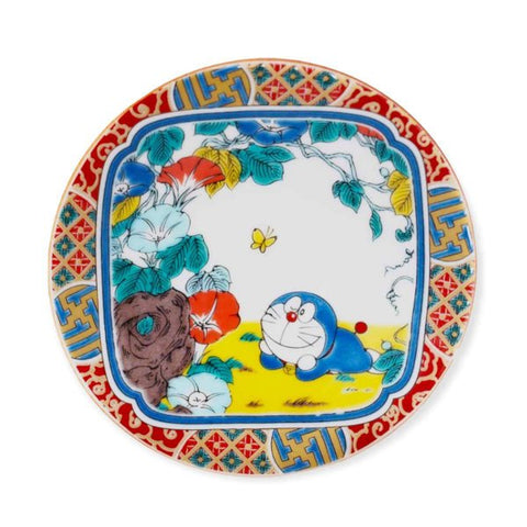 Doraemon Small Plate Bright Colors Kutani Ware (12.0 x 2.0cm)