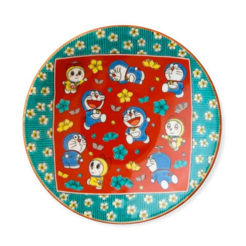 Doraemon Small Plate Plum Flower Kutani Ware (12.0 x 2.0cm)