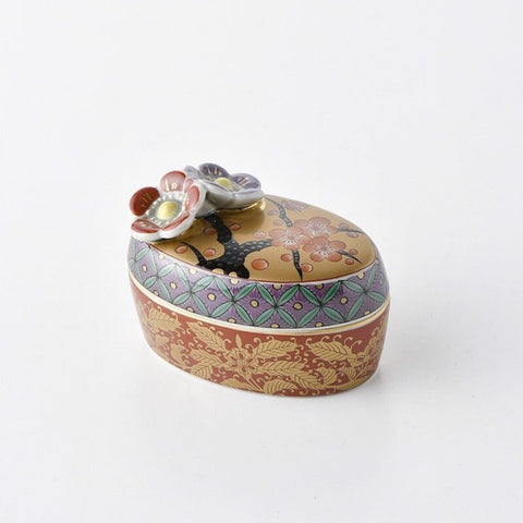 Decorated Small Box Rinkuro Ware (9.2 x 6.0 x 6.0cm)