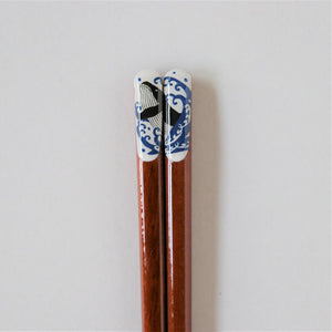 Mino Pottery Whale Chopsticks 9.05in (23cm) , Wood, Made in Japan